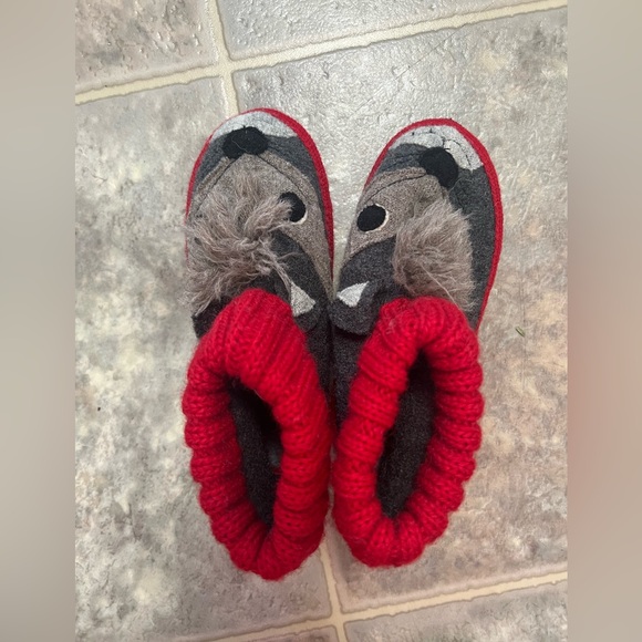 Garnet Hill wool toddler slippers, size 12 - Picture 3 of 4